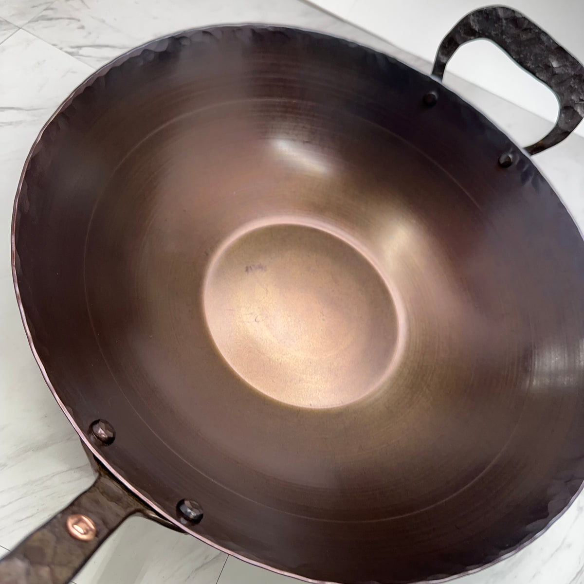 Carbon Steel Wok - Hand Forged and Spun. 13.5”