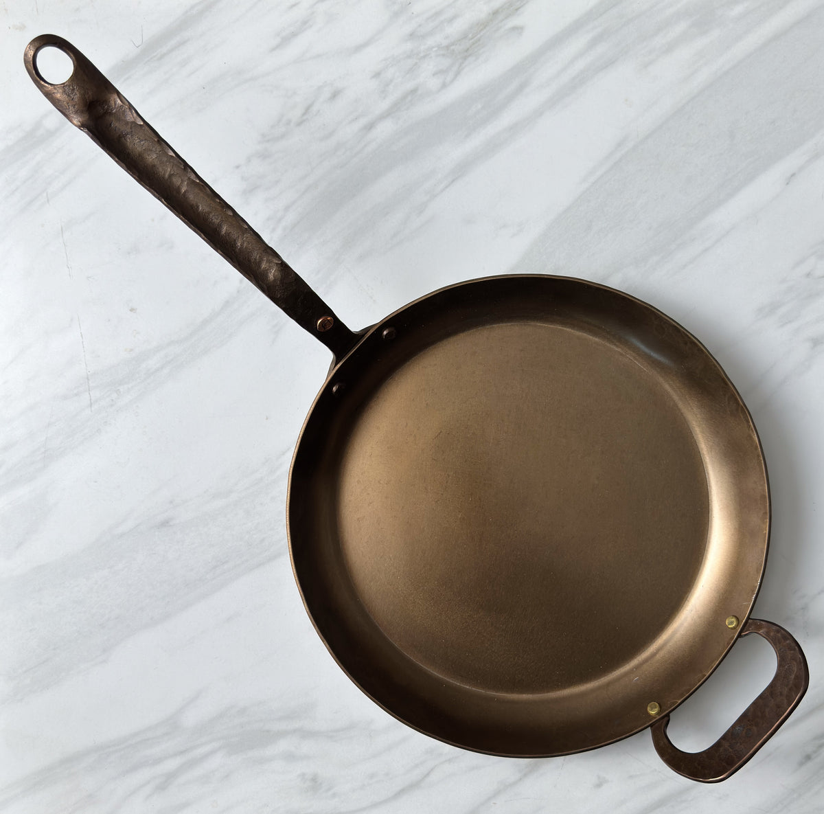 12" Round Carbon Steel Skillet - Hand Forged